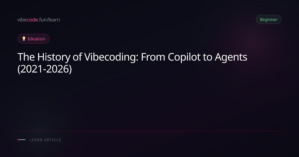 The History of Vibecoding: From Copilot to Agents (2021-2026)